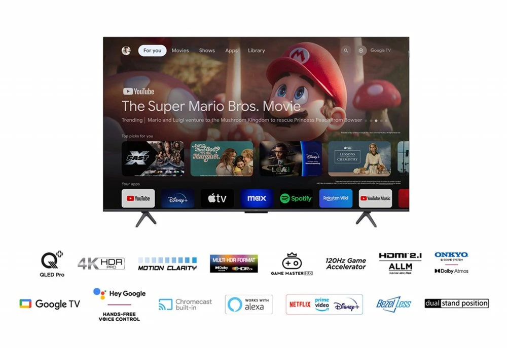 TCL 75C69B 75" | Ultra HD 4K QLED Smart TV | Google TV + Wifi | Dolby Vision | Quantum Dot voor Realistische Kleuren | 60Hz - Afbeelding 3