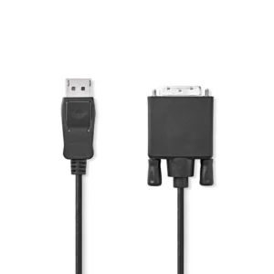 Nedis CCGL37200BK20 | DisplayPort-naar-DVI-D video kabel | 2 m | DisplayPort Male naar DVI-D 24+1-pin Male | Full HD 1080p | Zwart