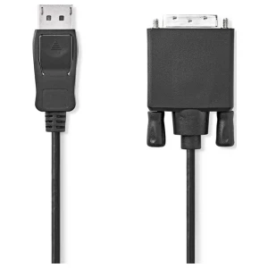 Nedis CCGL37200BK20 | DisplayPort-naar-DVI-D video kabel | 2 m | DisplayPort Male naar DVI-D 24+1-pin Male | Full HD 1080p | Zwart