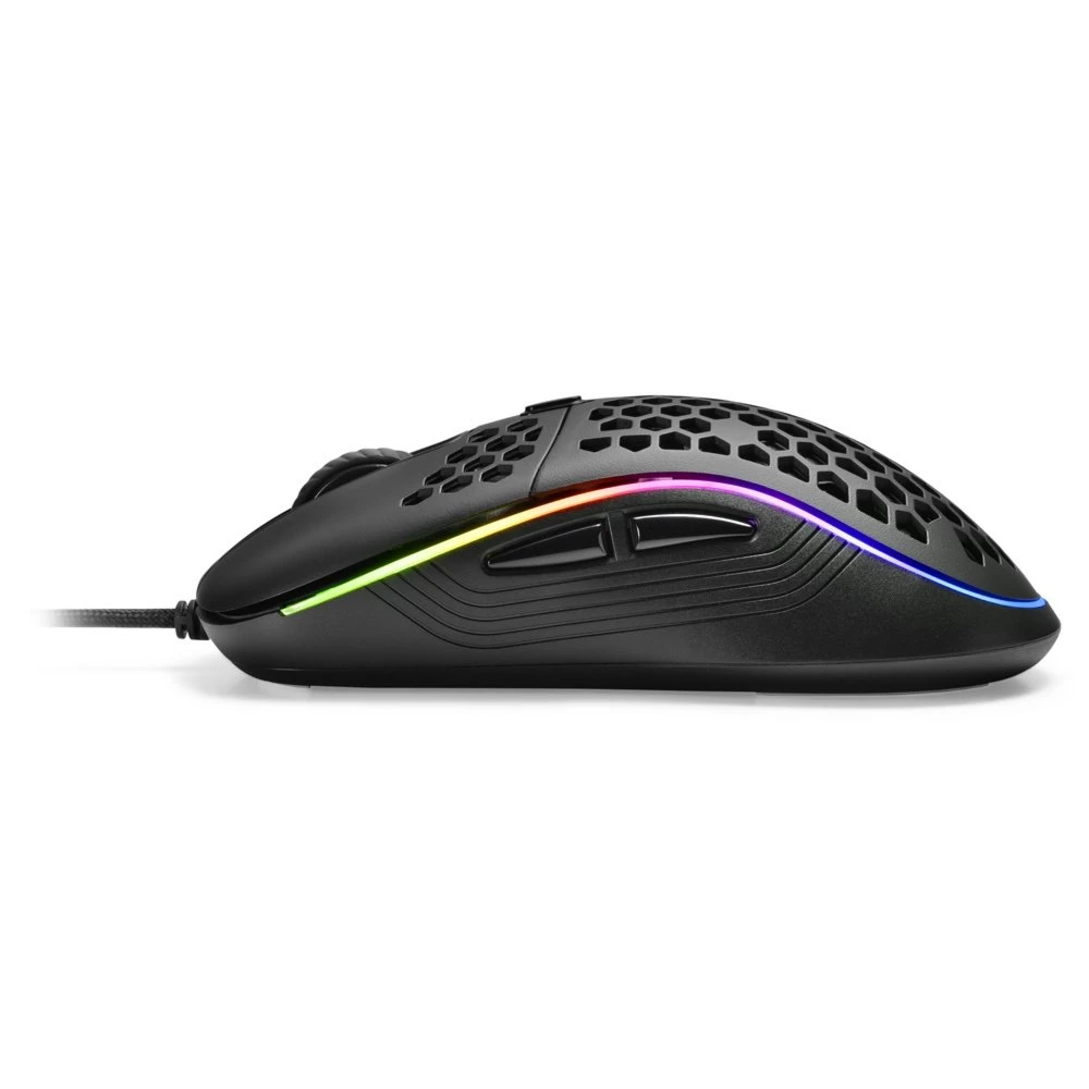 Sharkoon Light² S | Bekabelde Gaming Muis | Links- en Rechtshandig | USB-A | 6200 DPI | Zwart - Afbeelding 4