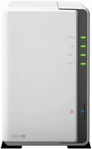 Synology DiskStation DS220J NAS 4TB | 2 Drive Bays | Inclusief 2 x 2TB HDD | 1x Gigabit Ethernet | Wit