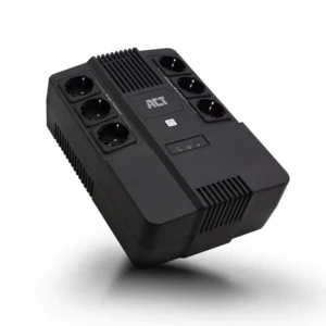 ACT AC2300 Line-Interactive UPS | 600 VA | 6 Stopcontacten (3 op Accu) | AVR Spanningstabilisatie | Netspanningsbeveiliging
