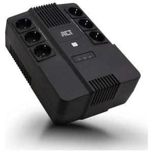 ACT AC2300 Line-Interactive UPS | 600 VA | 6 Stopcontacten (3 op Accu) | AVR Spanningstabilisatie | Netspanningsbeveiliging