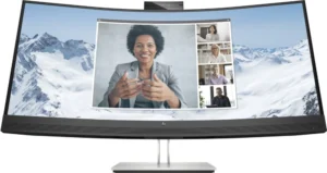 HP E34m G4 34" | 3440x1440 VA | 75Hz | Curved | USB-C | Webcam, Microphone & Speakers | Conferencing Monitor | Ergonomic Design