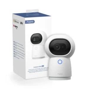 Aqara Camera Hub G3 | IP-beveiligingscamera | 2K-resolutie (2304 × 1296) | 360° Pan & Tilt | Gezichts- en gebarenherkenning | Ingebouwde Zigbee 3.0 Hub | IR-afstandsbediening | HomeKit Secure Video-ondersteuning | Wit