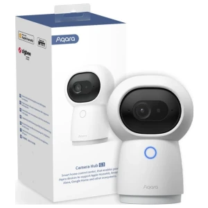 Aqara Camera Hub G3 | IP-beveiligingscamera | 2K-resolutie (2304 × 1296) | 360° Pan & Tilt | Gezichts- en gebarenherkenning | Ingebouwde Zigbee 3.0 Hub | IR-afstandsbediening | HomeKit Secure Video-ondersteuning | Wit