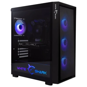 White Shark WARHEAD | Midi Tower Case | Inclusief 4 RGB Fans | Zwart