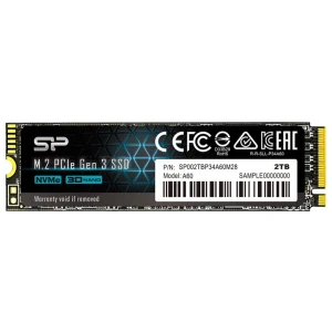 Silicon Power A60 | 2TB NVMe SSD | M.2 Gen3 | 2.200MB/s Lezen | 1.600MB/s Schrijven
