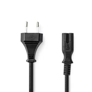 Nedis CEGL11040BK20 | Elektriciteitssnoer | 2 m | Netstekker Type C naar IEC C7 | Zwart