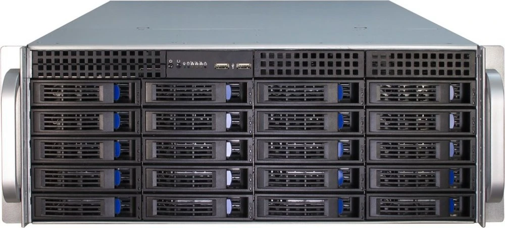 Inter-Tech IPC 4U-4420 | Server Rack Case | Zwart/Roestvrijstaal - Afbeelding 3