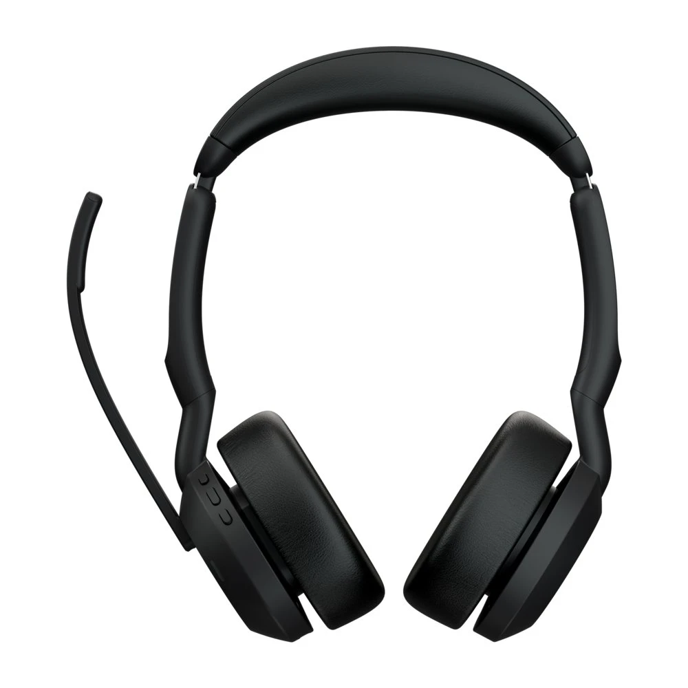 Jabra Evolve2 55 MS Stereo | Bluetooth & USB-A Headset | Met Oplaadhouder | Zwart | Voor Kantoor & Callcenter - Afbeelding 3