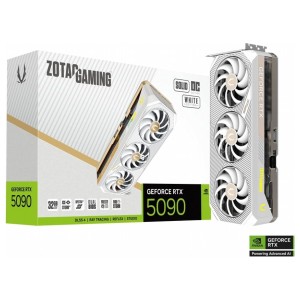 ZOTAC GAMING RTX 5090 SOLID OC | 32 GB GDDR7 VRAM | 4K Gaming & AI | Videokaart | GPU | Nvidia | White Edition