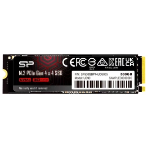 Silicon Power UD90 | 500GB NVMe SSD | M.2 | Gen4 | 4.800MB/s Lezen | 4.200MB/s Schrijven