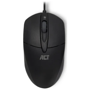 ACT AC5005 | Bedrade Muis | Links- en Rechtshandig | USB-A | 1000 DPI | Zwart