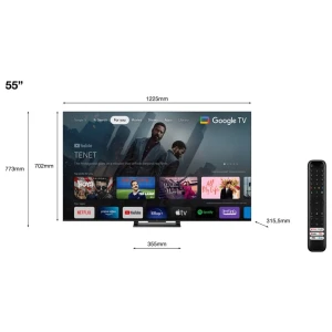 TCL 55C749 | 55'' Ultra HD 4K | QLED Smart TV | Wifi | Google TV | Local Dimming | Dolby Vision | 144Hz