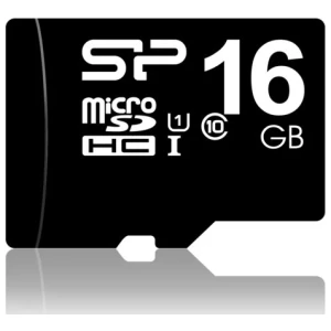 Silicon Power Elite | MicroSDHC | 16GB | Class 10 | UHS-I U1 | Inclusief SD-adapter | Zwart