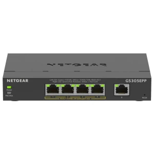 GS305EPP-100PES | 5-poorts Gigabit Smart Managed Plus PoE+ Switch | 120W PoE-vermogen | VLAN/QoS | Webbeheer