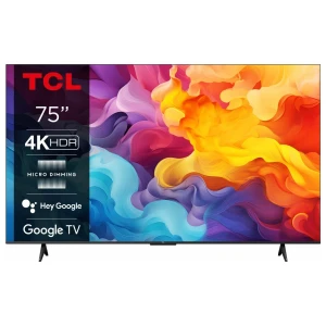 TCL 75P69B 75" | Ultra HD 4K LED Smart TV | Google TV + Wifi | HDR10 voor Realistische Kleuren en Contrasten | Strak Design | 60Hz