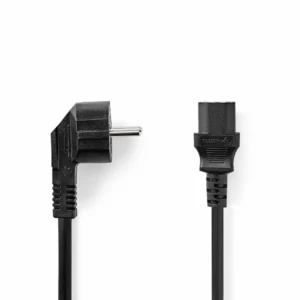 Nedis CEGL10000BK20 | Elektriciteitssnoer | 2 m | CEE 7/5 naar IEC-C13 | Zwart