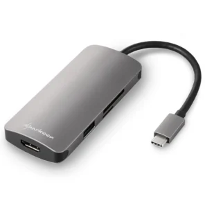 Sharkoon DUB-CMPA | Multiport Adapter | USB-C 3.2 Gen 1 | Grijs