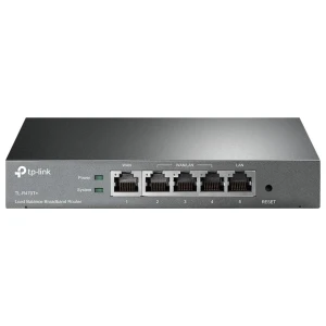 TP-Link TL‑R470T+ | Load‑Balancing Gigabit Router (4×10/100 WAN/LAN) | Smart Load Balance & Firewall | Geen Wi‑Fi