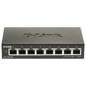 D-Link DGS-1100-08V2 | Managed L2 Smart Switch | 8 Poorten | Gigabit Ethernet (10/100/1000 Mbps) | VLAN/QoS/IGMP Snooping | Fanless