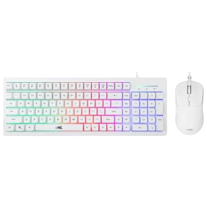 Baracuda ORCA RGB | Bekabeld Gaming Toetsenbord inclusief Muis | QWERTY | Wit