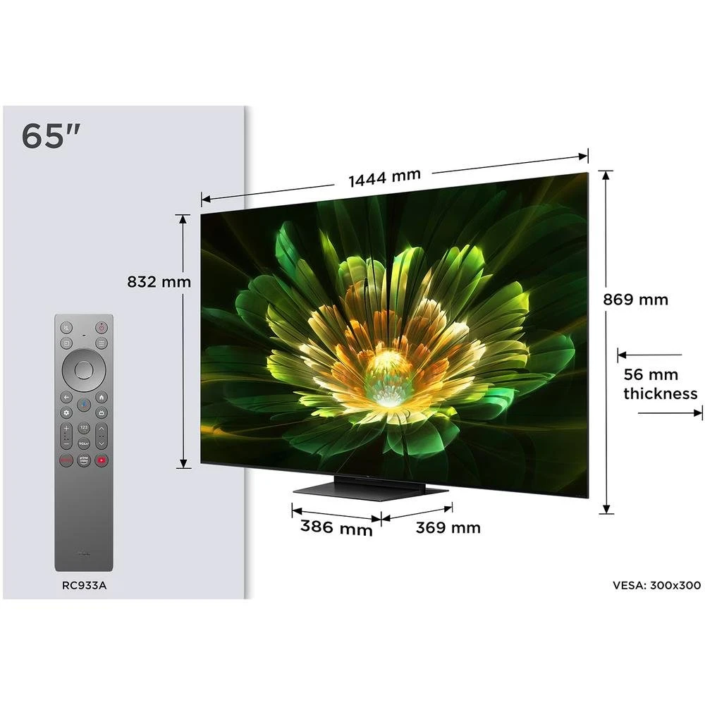 TCL 65C79K (2025) | 65'' Ultra HD 4K | QD-Mini LED Smart TV | Wifi | Google TV | Dolby Vision | 120Hz - Afbeelding 8