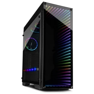 Inter-Tech X-908 Infini2 | Infinity Mirror | Tower Case | USB-C | Zwart