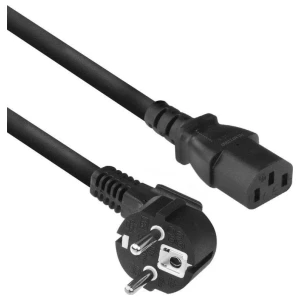 ACT AC3305 | Elektriciteitssnoer | 2 Meter | Netstekker Type F naar C13 | Zwart
