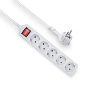 ACT AC2455 | Stekkerdoos | 5 Stopcontacten | 1,5 m | Binnen | Wit