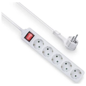 ACT AC2455 | Stekkerdoos | 5 Stopcontacten | 1,5 m | Binnen | Wit