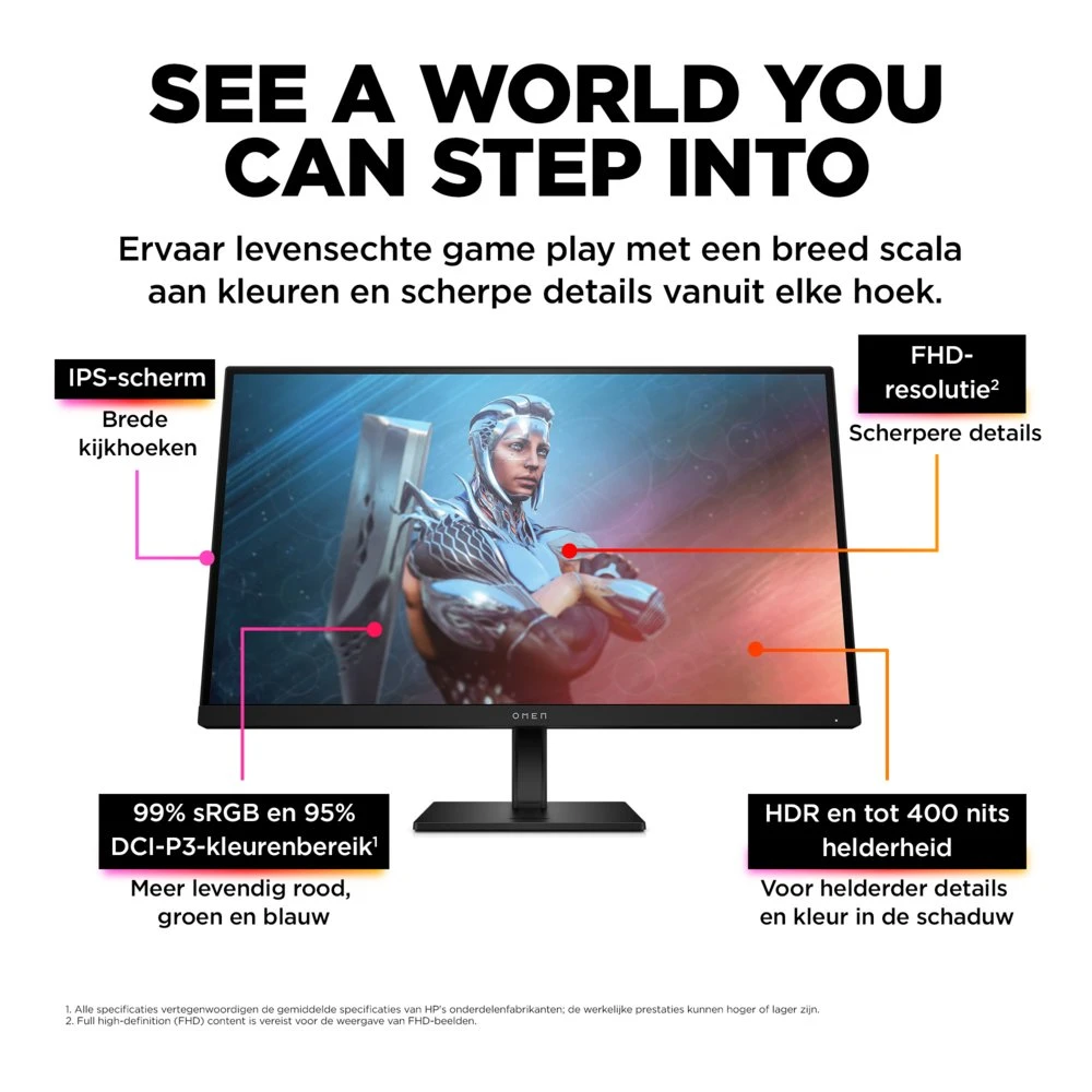 HP Omen 780F9AA 27" | 1920 x 1080 IPS | 165Hz | Gaming Monitor - Afbeelding 9