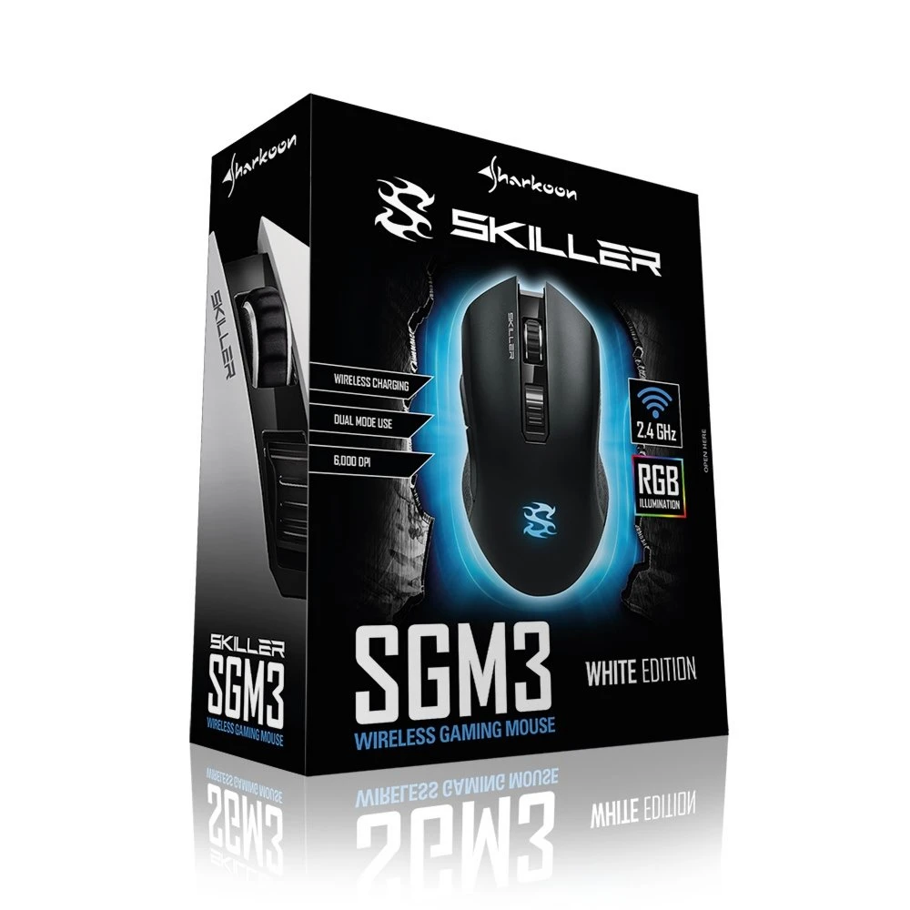 Sharkoon Skiller SGM3 | Draadloze Gaming Muis | Rechtshandig | RF + USB-A | 6000 DPI | Zwart - Afbeelding 7