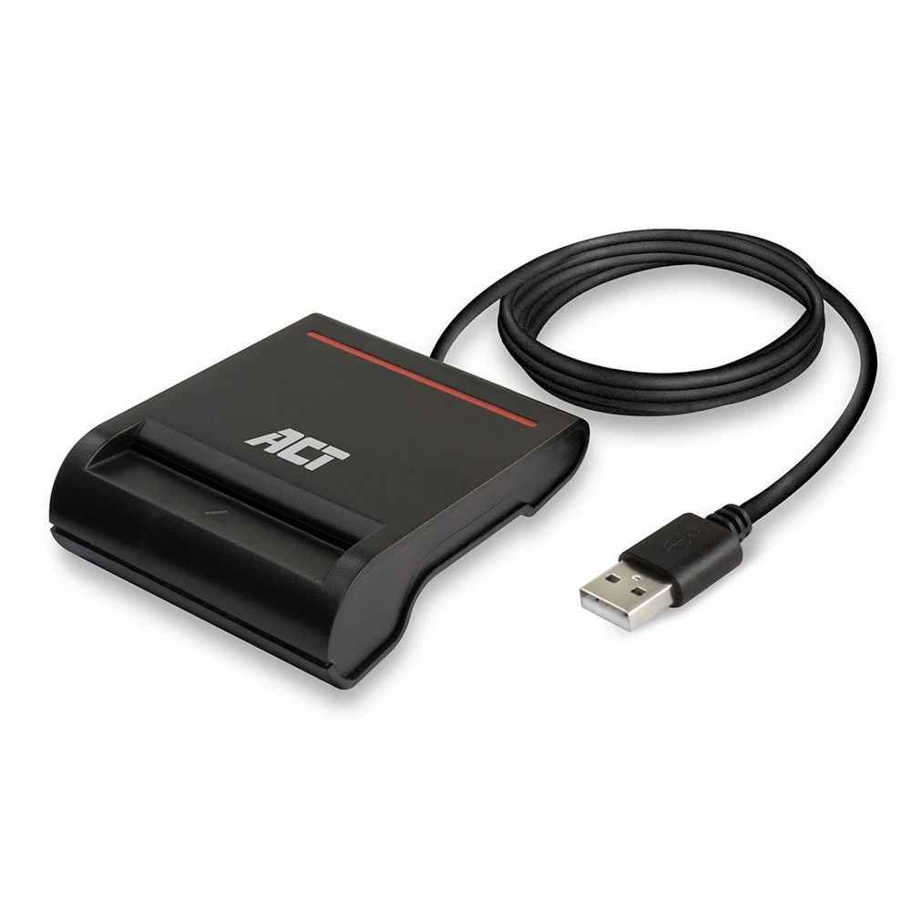 ACT AC6015 USB Smartcard eID Kaartlezer – Zwart | USB 2.0 | Geschikt voor Windows & macOS - Afbeelding 2