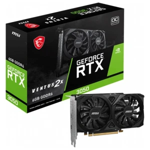 MSI GeForce RTX 3050 VENTUS 2X E OC | 6GB GDDR6 VRAM | Videokaart | GPU | Nvidia