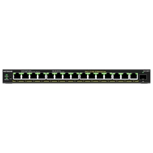 NETGEAR GS316EPP-100PES | Managed Smart Switch | 16 Poorten | Gigabit Ethernet (10/100/1000 Mbps) | PoE+ (231W) | 1x SFP | VLAN/QoS | Fanless