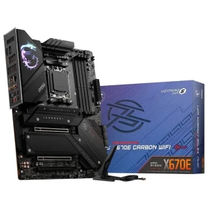 MSI MPG X670E CARBON WIFI | Socket AM5 | AMD X670 | 4xDDR5 | ATX | Moederbord