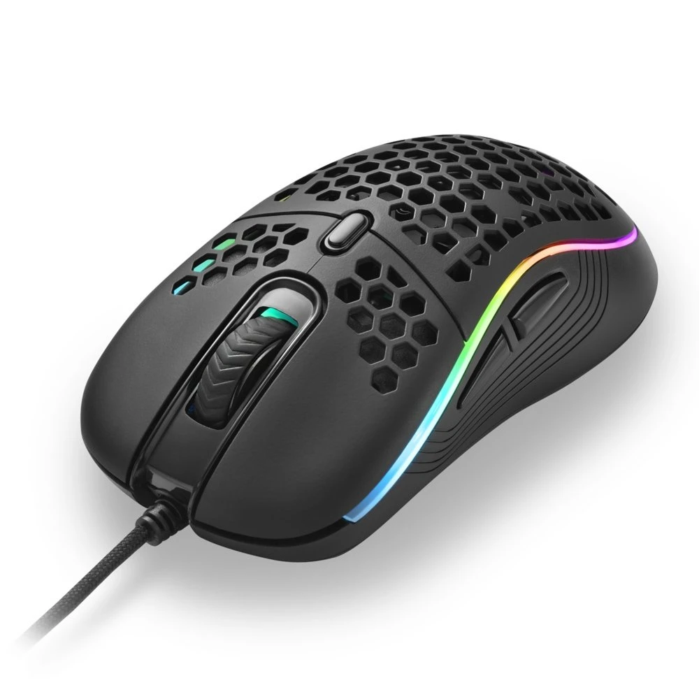 Sharkoon Light² S | Bekabelde Gaming Muis | Links- en Rechtshandig | USB-A | 6200 DPI | Zwart - Afbeelding 3