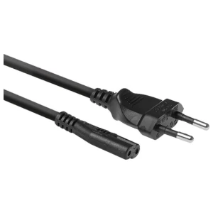 ACT AC3300 | Elektriciteitssnoer | 1,5 Meter | CEE7/16 naar C7 Stekker | Zwart