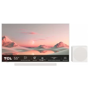 TCL NXTFRAME 55A300PRO | 55" 4K Ultra HD QLED Smart TV | Google TV | Inclusief Soundbar & Subwoofer | Dolby Vision IQ | 120Hz