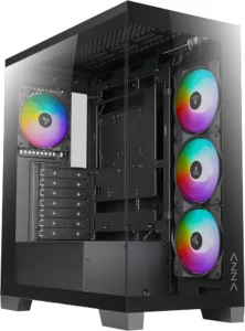 Case Azza Cove | Midi Tower | RGB | Tempered Glass | Zwart
