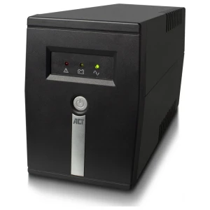 ACT AC2305 Line-Interactive UPS | 600 VA | 2 Stopcontacten (1x C13, 1x Type F) | AVR Spanningstabilisatie | Bescherming tegen Stroomstoringen