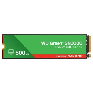 Western Digital Green SN3000 QLC | 500GB NVMe SSD | M.2 Gen4 | 5.000MB/s Lezen | 4.100MB/s Schrijven