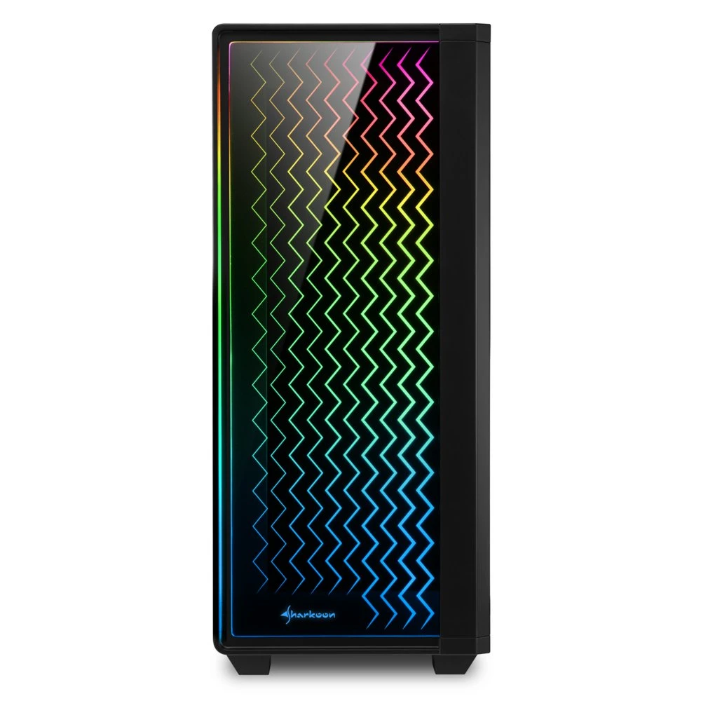 Sharkoon RGB LIT 200 | Midi Tower Behuizing | Zwart - Afbeelding 2