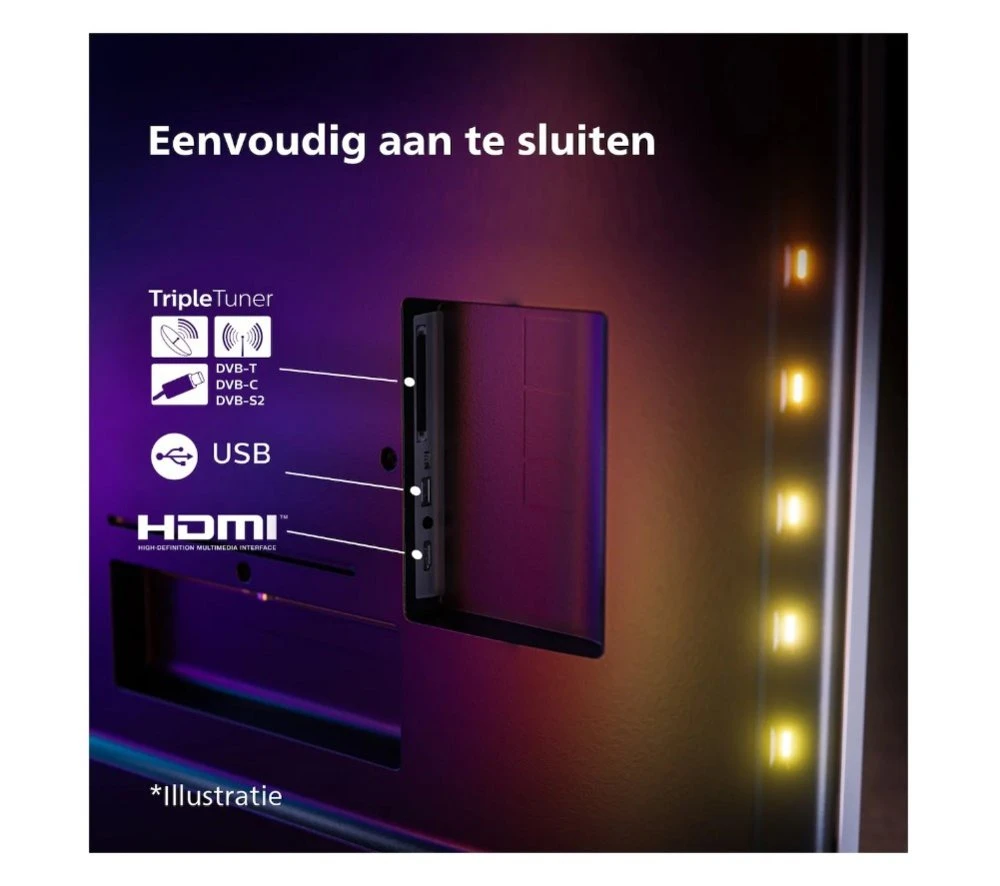 Philips The One 43PUS8848-12 | 43'' Ultra HD 4K | LED Ambilight Smart TV | Wifi | Google TV | Local Dimming | Dolby Vision | 120Hz - Afbeelding 6