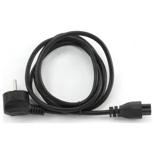 New Kenic 3-Pin Mickey Mouse (C5) EU Powercord | 1.5 m | Zwart