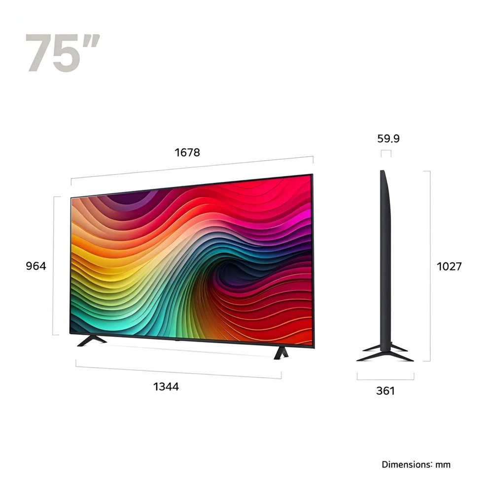 LG NanoCell 75NANO82T6B | 75" 4K Ultra HD NanoCell Smart TV | WebOS | HDR10 | 60Hz - Afbeelding 5