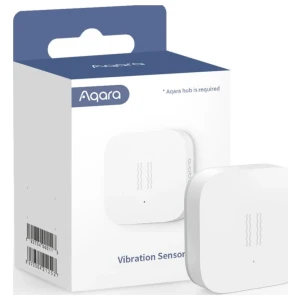 Aqara Vibratiesensor | Detecteert trillingen, kantelingen en bewegingen | Draadloos | Batterijgevoed (CR2032) | Zigbee 3.0 | Compatibel met HomeKit, Alexa, Google Assistant | Wit