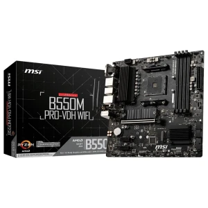 MSI B550M PRO-VDH WIFI | Socket AM4 | AMD B550 | 4xDDR4 | Micro-ATX | Moederbord